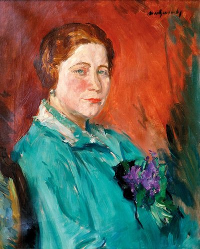 Lady in a Green Blouse by Mattyasovszky Zsolnay Laszlo
